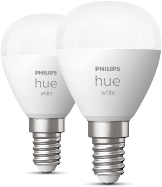Picture of New White Smart Light Bulb Luster 2 Pack E14 Bluetooth Compatible with Alexa Google Assistant Apple HomeKit