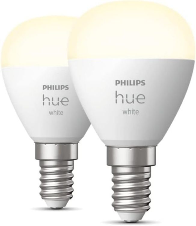 Picture of New White Smart Light Bulb Luster 2 Pack E14 Bluetooth Compatible with Alexa Google Assistant Apple HomeKit