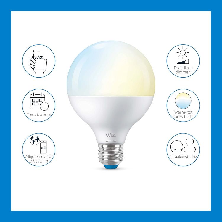 Picture of Smart Bulb E27 Globe LED 75W Equivalent WiFi Dimmable Cool to Warm White with App Control