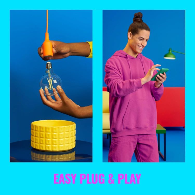 Picture of Smart Bulb E27 Clear Glass Globe LED WiFi Dimmable with App Control and Energy Monitoring