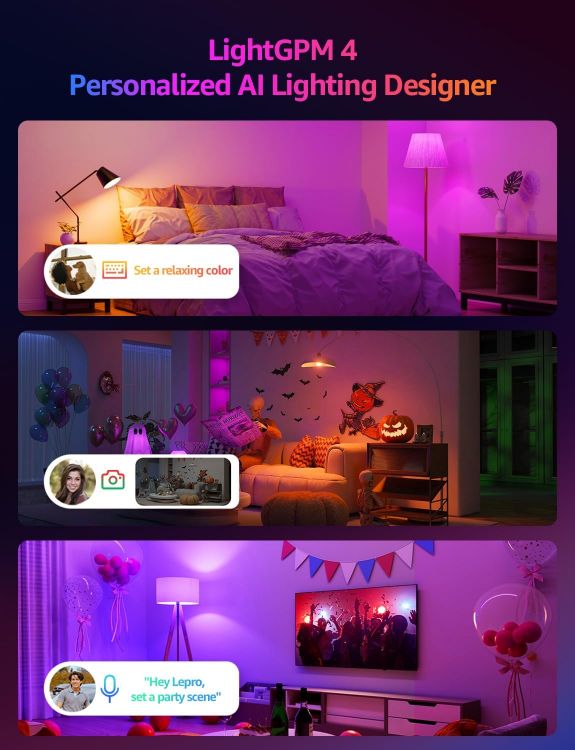 Picture of B22 AI Smart Bulb 1521LM 12W RGB WiFi Smart Light – Schedule Timer, Voice Control, Alexa & Google Assistant Compatible