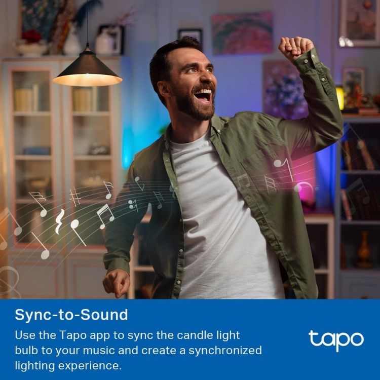 Picture of L430P E14 Smart Bulb 2 Pack – Bluetooth Alexa, Google Home & Apple HomeKit Compatible, Color Changing, Dimmable Smart Light