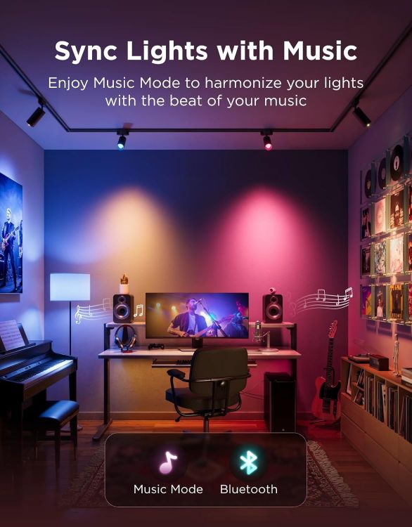 Picture of E14 Smart Bulb RGBWW 2 Pack 450LM 4.8W – Matter Compatible, Alexa & Google Assistant, 16 Million Colours, 54 Scenes, Group Control LED Smart Light