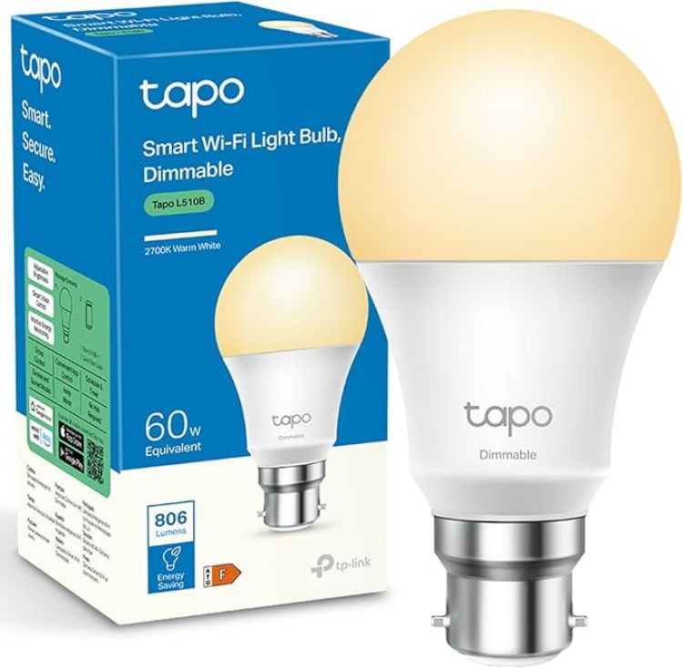 Picture of L510B WiFi Smart Bulb B22 8.3W 60W Equivalent – Dimmable LED, Alexa & Google Voice Control, Schedule, Timer & Away Mode Energy Saving Light