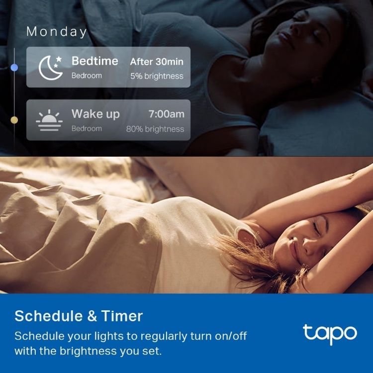 Picture of TP-Link Smart Bulb E27 WiFi LED Light 8.3W Colour Changing Dimmable Works with Alexa and Google Home No Hub L530E