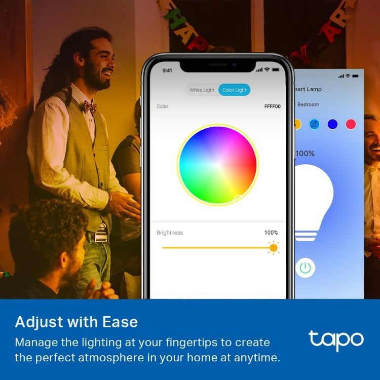 Picture of L530E Smart Bulb E27 WiFi LED 8.3W – Colour Changing Dimmable Light, Alexa & Google Home Compatible, No Hub Required