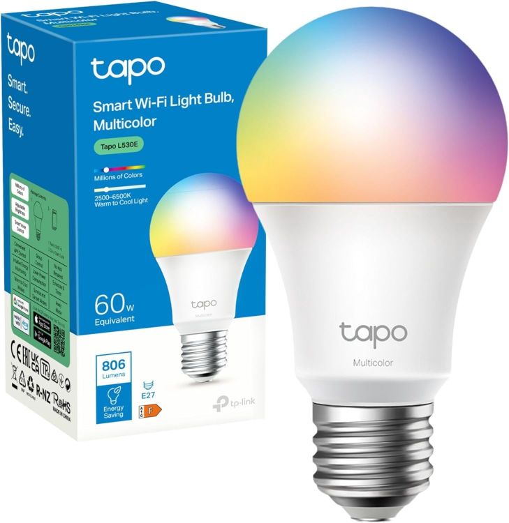 Picture of L530E Smart Bulb E27 WiFi LED 8.3W – Colour Changing Dimmable Light, Alexa & Google Home Compatible, No Hub Required