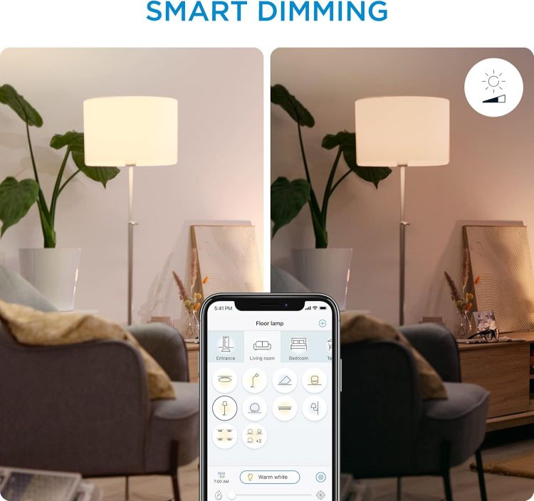 Picture of E27 Smart WiFi LED Bulb 60W Equivalent White Light – App Control, Dimmable Clear Lighting for Bedroom & Living Room