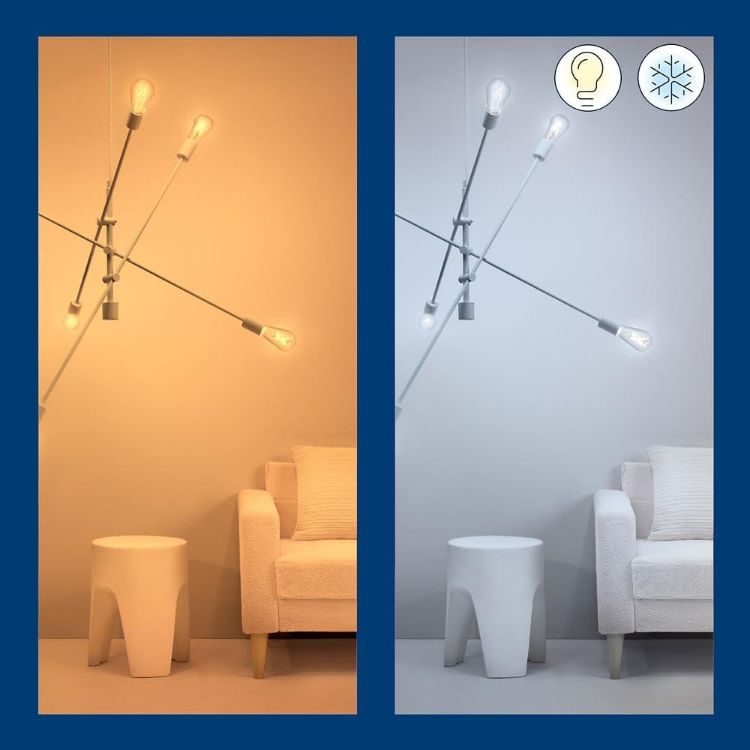 Picture of E27 Smart WiFi LED Bulb 60W Equivalent White Light – App Control, Dimmable Clear Lighting for Bedroom & Living Room