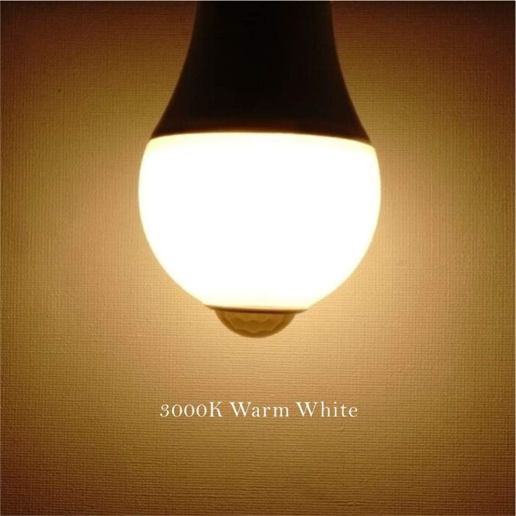 Picture of B22 PIR Motion Sensor Light Bulb 100W Equivalent 3000K Warm White Auto On Off Security Lighting 2 Pack