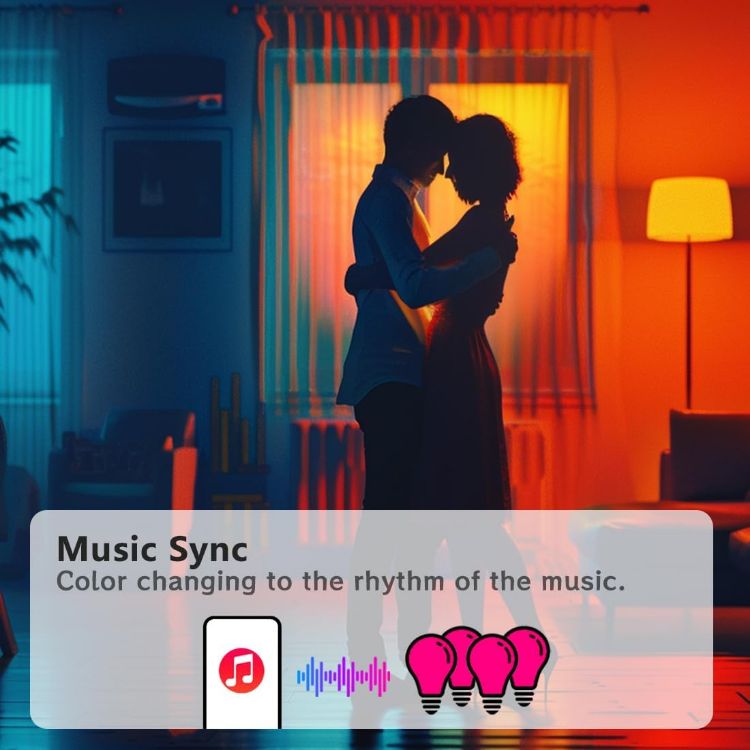 Picture of B22 Smart LED Bulbs 120W Equivalent Colour Changing 1200LM 2700K to 6000K RGB App and Voice Control No Hub No WiFi 2 Pack