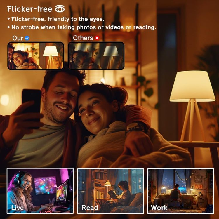 Picture of B22 Smart LED Bulbs 120W Equivalent Colour Changing 1200LM 2700K to 6000K RGB App and Voice Control No Hub No WiFi 2 Pack