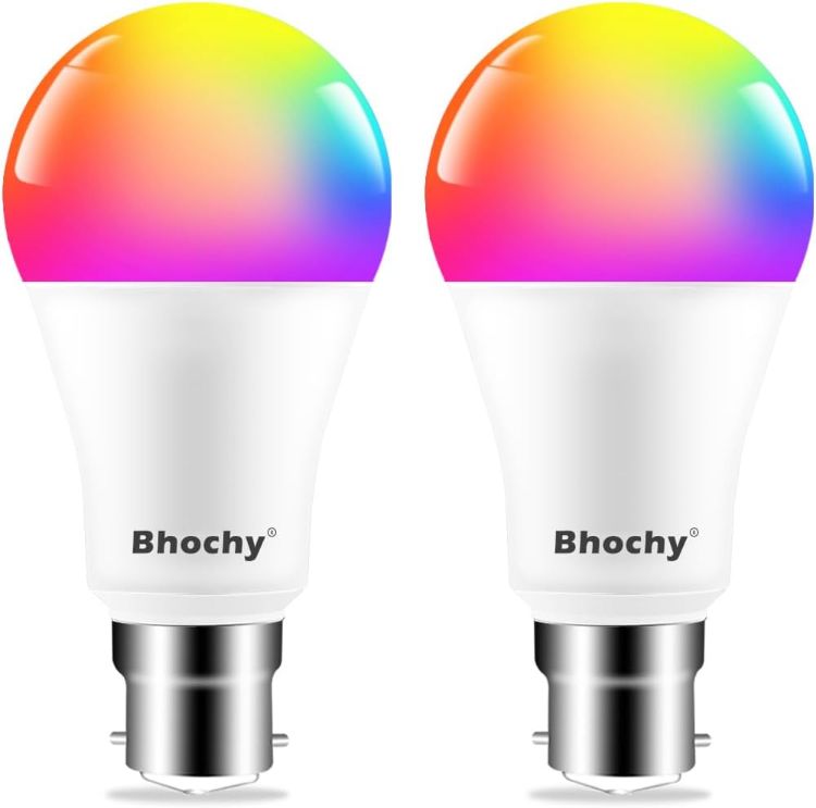 Picture of B22 Smart Light Bulbs 2 Pack 1200LM – 120W Equivalent, RGB Colour Changing, 2700–6000K Dimmable, Alexa Voice & App Control, No WiFi Required