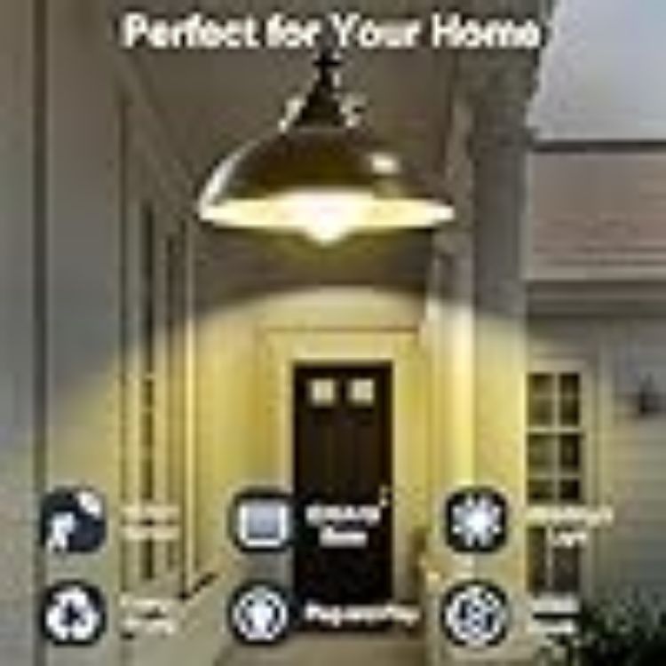 Picture of E27 Motion Sensor LED Bulb 12W 100W Equivalent 3000K Warm White Dusk to Dawn Auto On Off Security Lighting 2 Pack