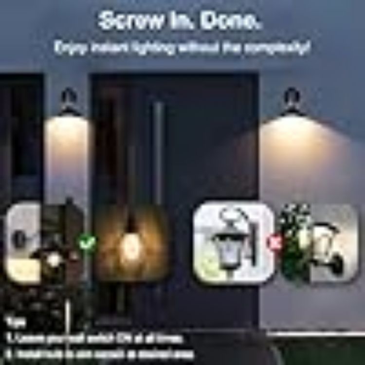 Picture of E27 Motion Sensor LED Bulb 12W 100W Equivalent 3000K Warm White Dusk to Dawn Auto On Off Security Lighting 2 Pack