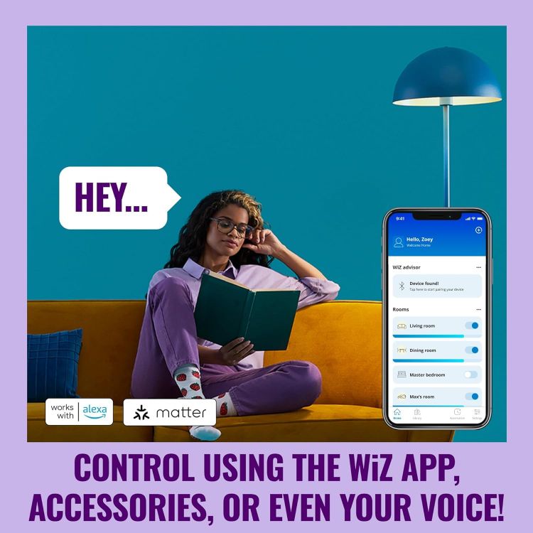 Picture of E27 Smart LED Bulb 806 Lumens 60W Equivalent RGB Tunable White 2200K to 6500K Dimmable Works with Alexa Google Assistant and Apple Home 1 Pack