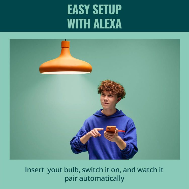 Picture of E27 Smart LED Bulb 4 Pack 806 Lumens 60W Equivalent RGB Tunable White 2200K to 6500K Dimmable Works with Alexa Google Assistant and Apple Home