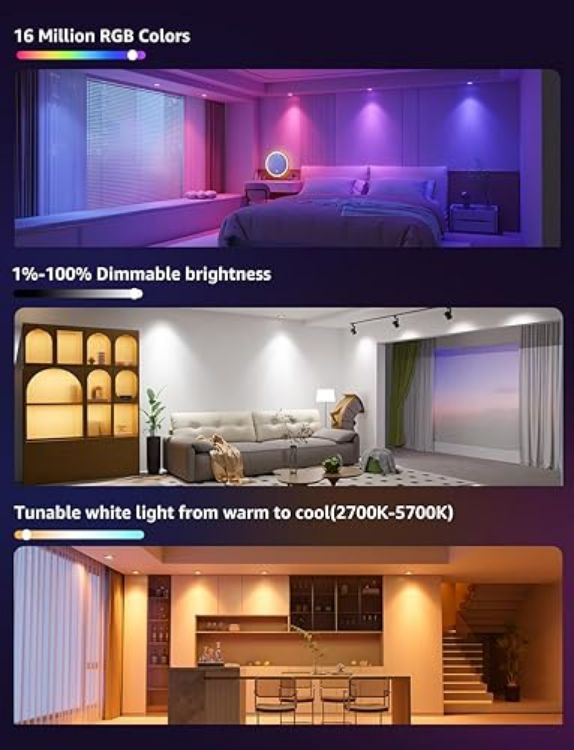 Picture of BG1 AI GU10 Smart Bulb 400lm Dimmable WiFi LED Spotlight RGB & Tunable White – Music Sync, Alexa & Google Compatible 1 Pack