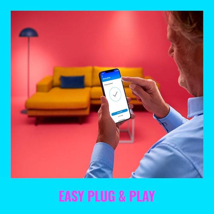 Picture of Smart Color LED Bulb E27 40W Equivalent, WiFi & Bluetooth, App Control, Works with Alexa, Dimmable RGB Lighting for Home, Plug and Play