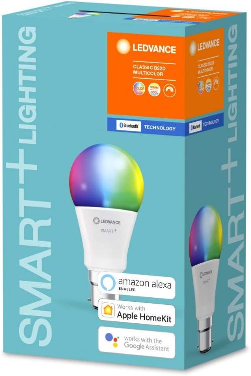 Picture of SMART+ Classic Multicolour LED Bulb B22d 10W, RGBW 2000–6500K, 60W Equivalent Dimmable Smart Lighting