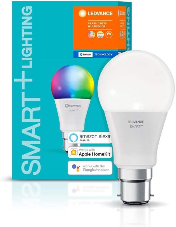 Picture of SMART+ Classic Multicolour LED Bulb B22d 10W, RGBW 2000–6500K, 60W Equivalent Dimmable Smart Lighting