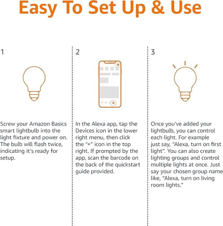 Picture of Smart Dimmable LED Bulb B22 8W (60W Equivalent), Soft White, Works with Alexa, App Control, 1 Pack