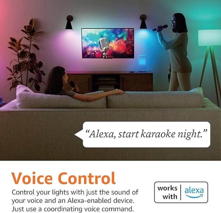 Picture of Smart Multicolor LED Bulb B22 8W (60W Equivalent), RGB Color Changing, Works with Alexa, Dimmable, 1 Pack