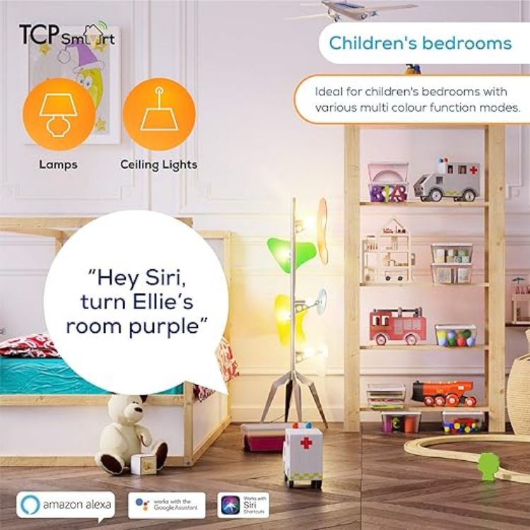 Picture of WiFi LED Bulb E27 RGB, Tunable White & Color Changing, Dimmable Smart Light, Energy Class F