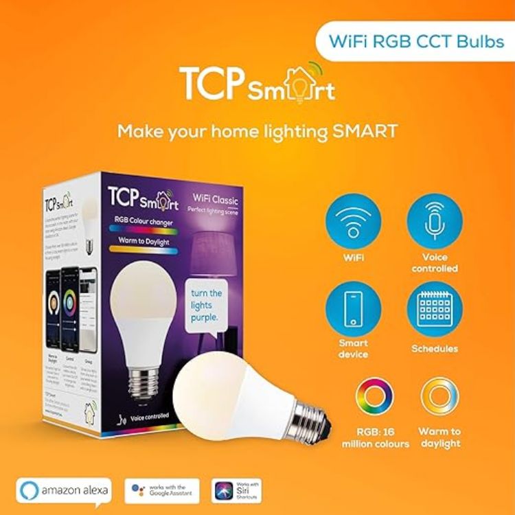 Picture of WiFi LED Bulb E27 RGB, Tunable White & Color Changing, Dimmable Smart Light, Energy Class F