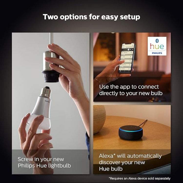 Picture of White Smart LED Bulb B22 3 Pack, 1100 Lumens, 75W Equivalent, Dimmable, Works with Alexa, Google Assistant & Apple HomeKit