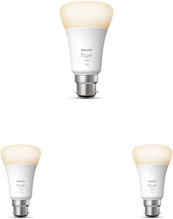 Picture of White Smart LED Bulb B22 3 Pack, 1100 Lumens, 75W Equivalent, Dimmable, Works with Alexa, Google Assistant & Apple HomeKit