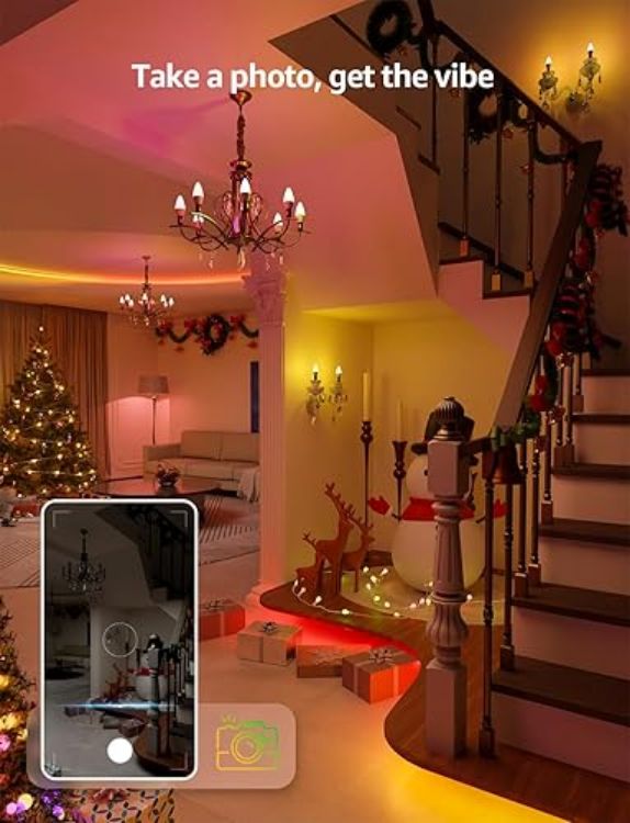 Picture of AI Smart Bulb E14 RGB Candle, WiFi & Bluetooth, Music Sync, Voice Control, Works with Alexa & Google Assistant