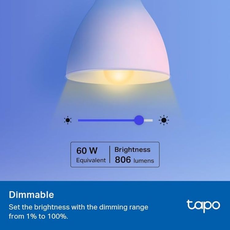 Picture of L530BA B22 Smart Bulb WiFi Multicolour, 8.3W Dimmable LED, Works with Alexa & Google, Schedule Timer Away Mode