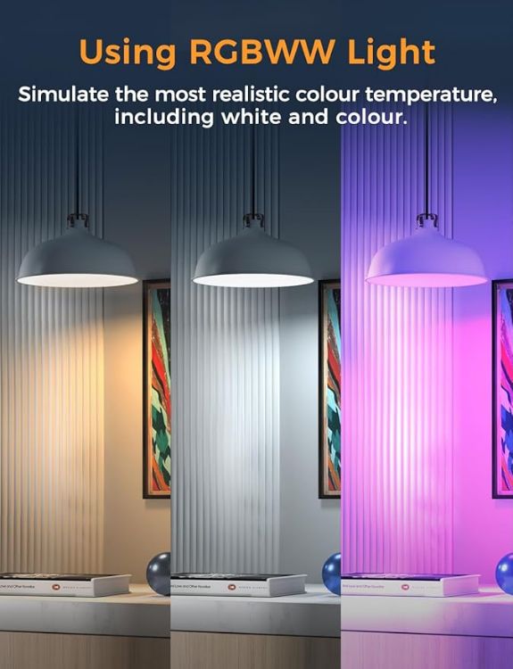 Picture of Smart B22 WiFi Bulb 2 Pack, 9W 810LM Colour Changing Dimmable LED, Works with Alexa Google Home Apple HomeKit