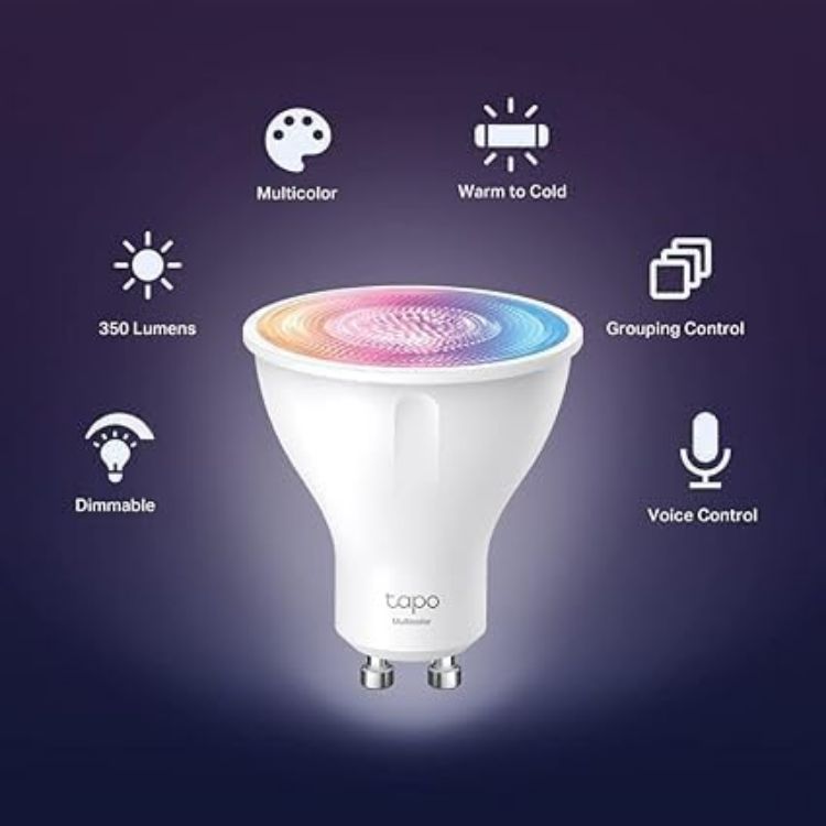Picture of L630 Smart GU10 Bulb 4 Pack, 16 Million Colours, Dimmable Spotlight, Works with Alexa & Google