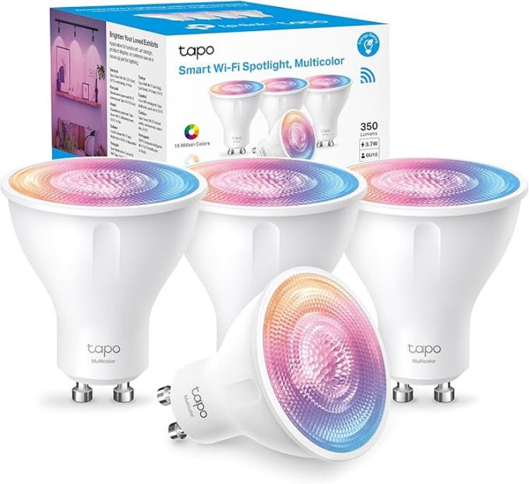 Picture of L630 Smart GU10 Bulb 4 Pack, 16 Million Colours, Dimmable Spotlight, Works with Alexa & Google