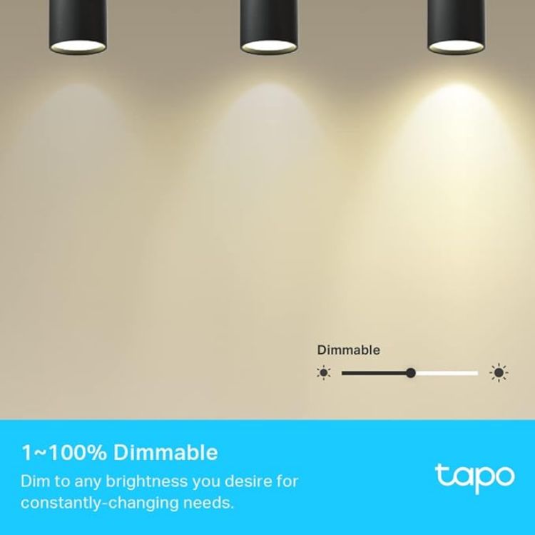 Picture of L610 GU10 Smart Bulb 4 Pack WiFi LED Spotlight | Dimmable 1–100%, High Lumen, Alexa & Google Assistant Compatible