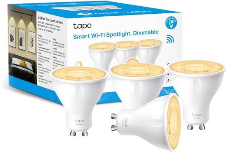 Picture of L610 GU10 Smart Bulb 4 Pack WiFi LED Spotlight | Dimmable 1–100%, High Lumen, Alexa & Google Assistant Compatible