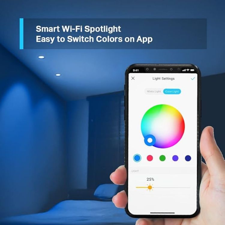 Picture of L630 GU10 Smart Bulb 2 Pack WiFi LED Spotlight | 16 Million Colours, Dimmable, Alexa & Google Assistant Compatible