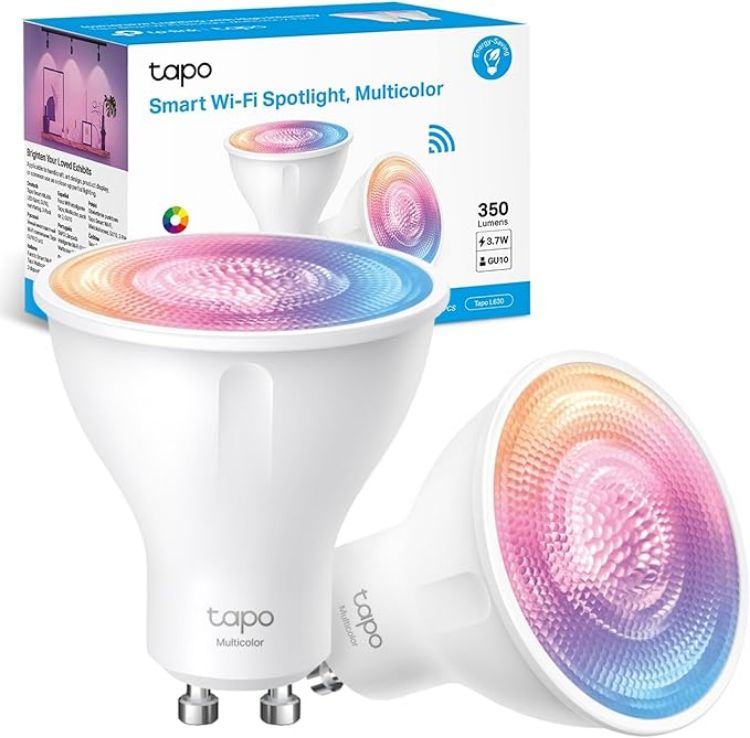 Picture of L630 GU10 Smart Bulb 2 Pack WiFi LED Spotlight | 16 Million Colours, Dimmable, Alexa & Google Assistant Compatible