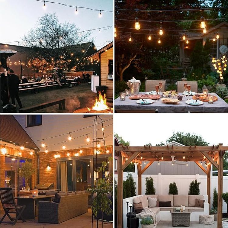 Picture of Outdoor String Light Replacement Bulbs 15 Pack E27 S14 LED 2700K Warm White | 2W Energy Saving Festoon Patio Garden Lights