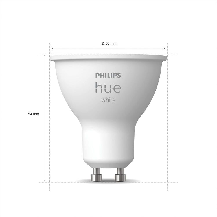 Picture of New White Smart LED Light Bulb 2 Pack [GU10 Spot] with Bluetooth Works with Alexa, Google Assistant, Apple Homekit for Indoor Home Lighting