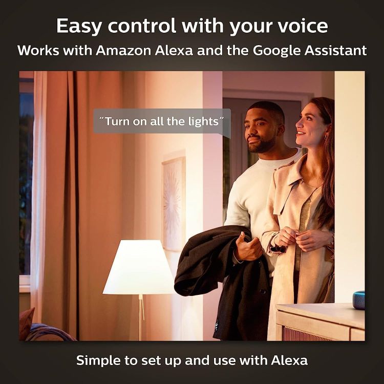 Picture of White Smart Bulb LED 4 Pack [E27 Edison Screw] - 800 Lumens (60W Equivalent). Works with Alexa, Google Assistant and Apple Homekit