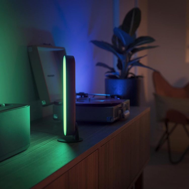 Picture of Play White and Colour Ambiance Smart Light Bar Double Pack Base Unit, Entertainment Lighting for TV and Gaming (Works with Alexa, Google Assistant and Apple HomeKit), Black [Energy Class G]