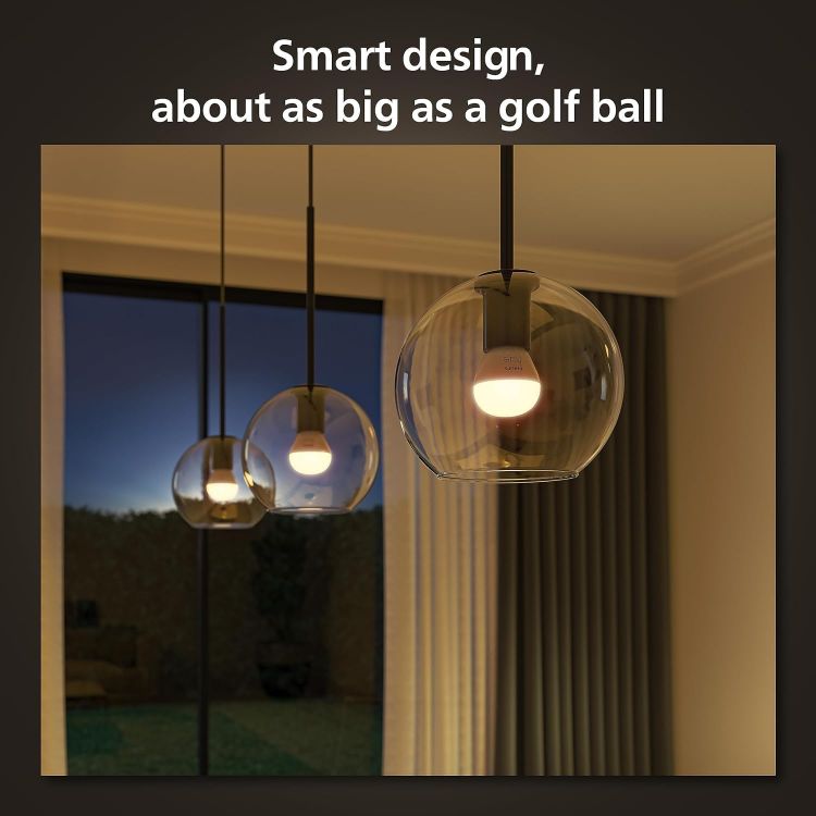 Picture of White Ambiance Luster Smart LED Light Bulb 2 Pack E14 Edison Screw – Dimmable Smart Indoor Lighting for Living Room and Bedroom [Energy Class A]
