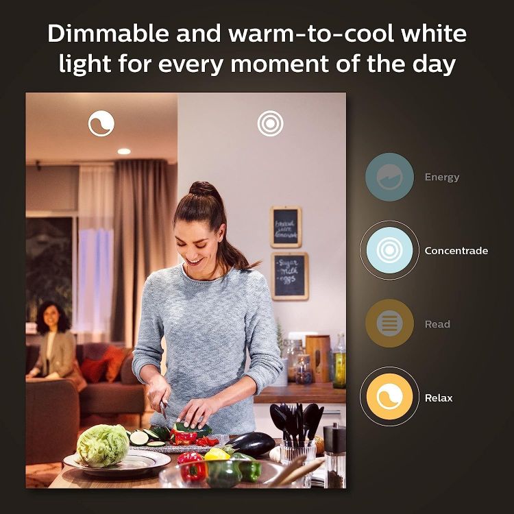 Picture of White and Colour Ambiance Smart Bulb Twin Pack B22 Bayonet Cap – 806 Lumens 60W Equivalent LED Smart Lighting for Living Room and Bedroom