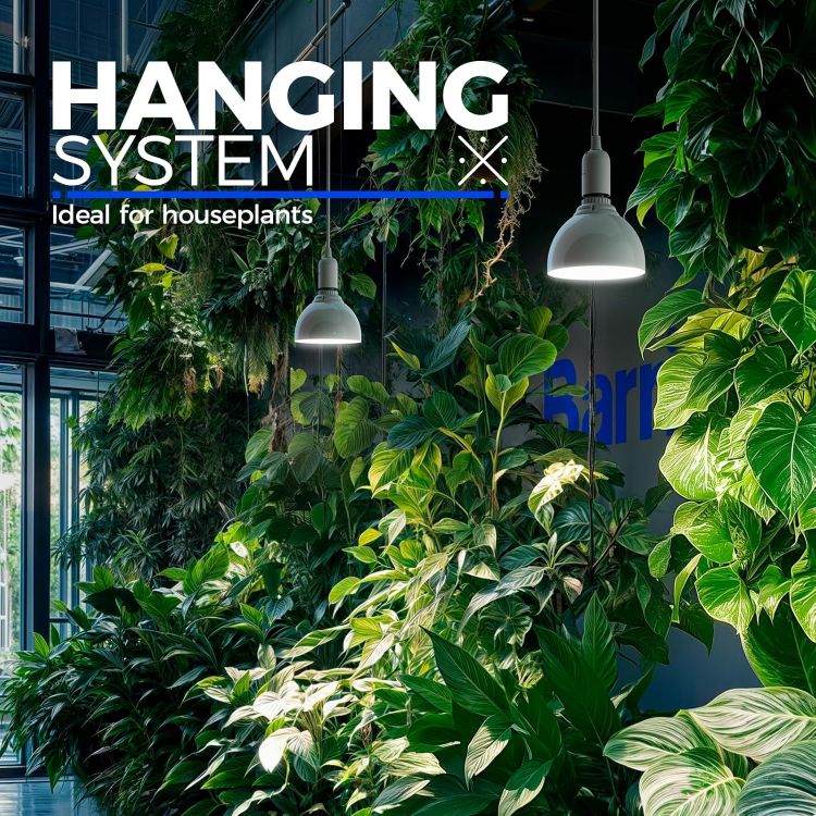 Picture of Grow Light Bulb with Timing and Hanging System 25W Full Spectrum LED Grow Lamp – 4H/9H/14H Timer Indoor Plant Light for Seedlings, Succulents, Cactus, Blooming and Fruiting