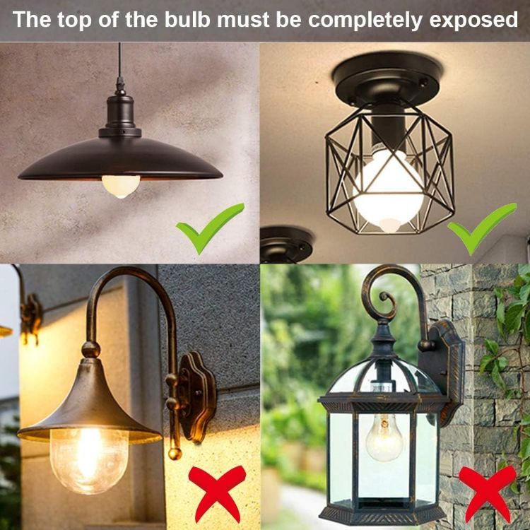 Picture of PIR Motion Sensor Light Bulb 9W B22 2 Pack A60 Warm White 2700K Bayonet Cap – 60W Equivalent Automatic Security LED Light [Energy Class E]