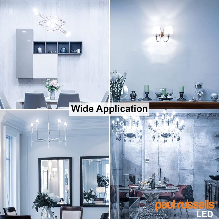 Picture of LED Light Small Bayonet Cap B15 3 Pack – 4.9W 470LM C35 Candle Bulbs 40W Equivalent 6500K Daylight Frosted SBC Chandelier Lightbulbs [Energy Class F]