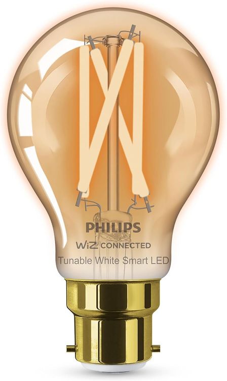 Picture of Smart  Connected Vintage LED Light Bulb B22 – Dimmable 640 Lumens Tunable Warm White and Cool White Smart Bulb Compatible with Alexa and Google [Energy Class F]